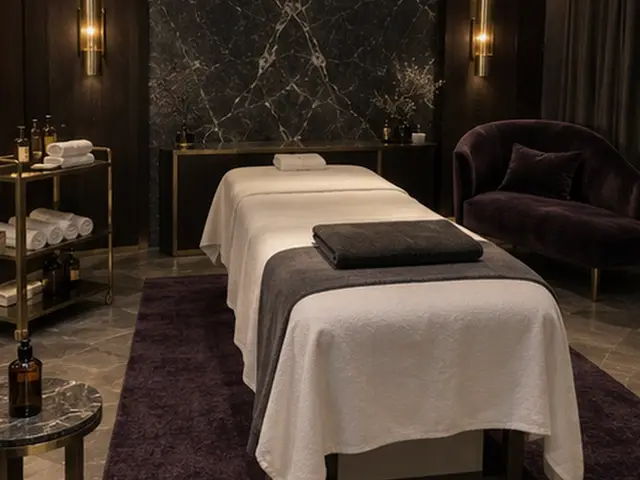 Siyah mermer duvarlı masaj odası — Kağıthane, Masaj Salonun